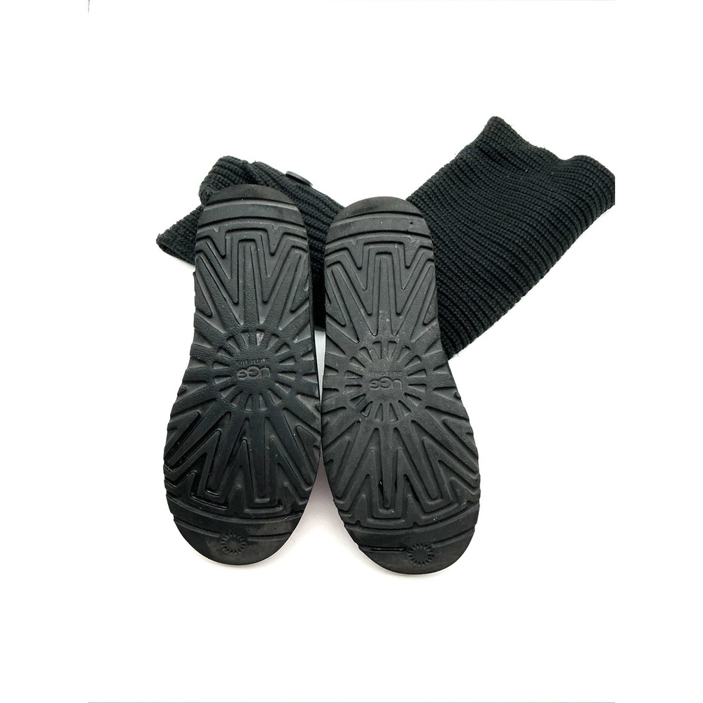 Ugg Black Classic Cardy Sock Boots 5819 Size 8 - Picture 6 of 8